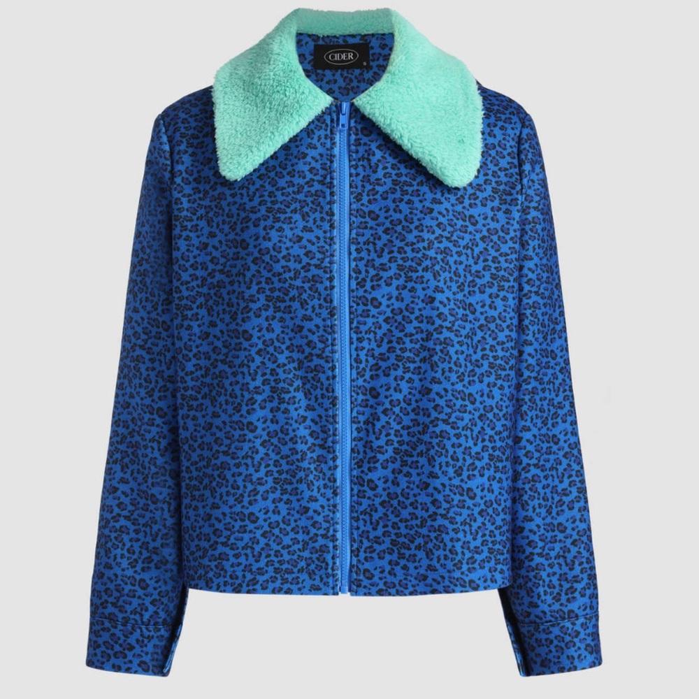 🩵Blue Leopard Jacket